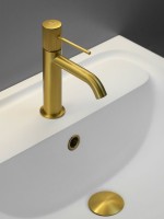 Смеситель для раковины AltroBagno Bilancia AltroBagnoBilancia0142BG матовое золото Смеситель для раковины AltroBagno Bilancia AltroBagnoBilancia0142BG матовое золото