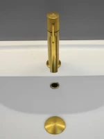 Смеситель для раковины AltroBagno Bilancia AltroBagnoBilancia0142BG матовое золото Смеситель для раковины AltroBagno Bilancia AltroBagnoBilancia0142BG матовое золото