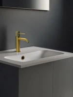 Смеситель для раковины AltroBagno Bilancia AltroBagnoBilancia0142BG матовое золото Смеситель для раковины AltroBagno Bilancia AltroBagnoBilancia0142BG матовое золото