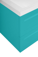 Тумба с раковиной Art&Max Platino 60 подвесная, светло-зеленая матовая