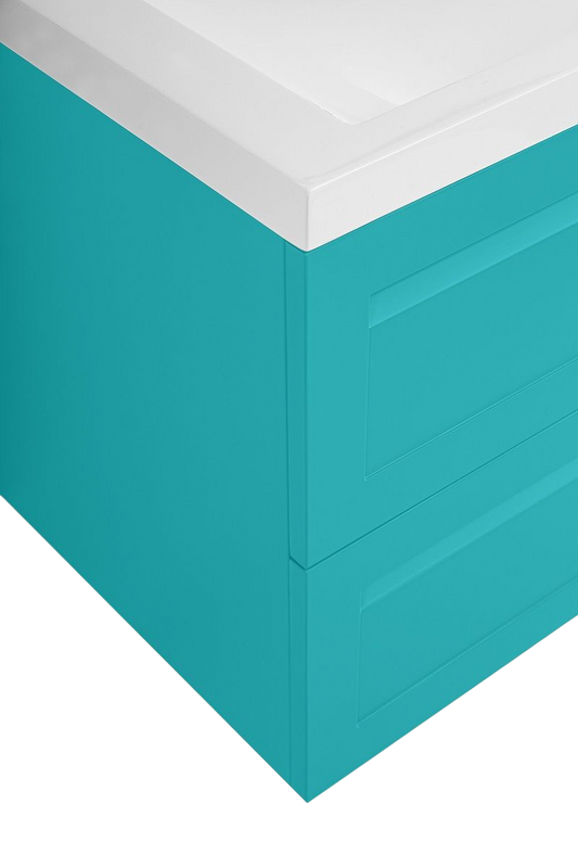 Тумба с раковиной Art&Max Platino 60 подвесная, светло-зеленая матовая