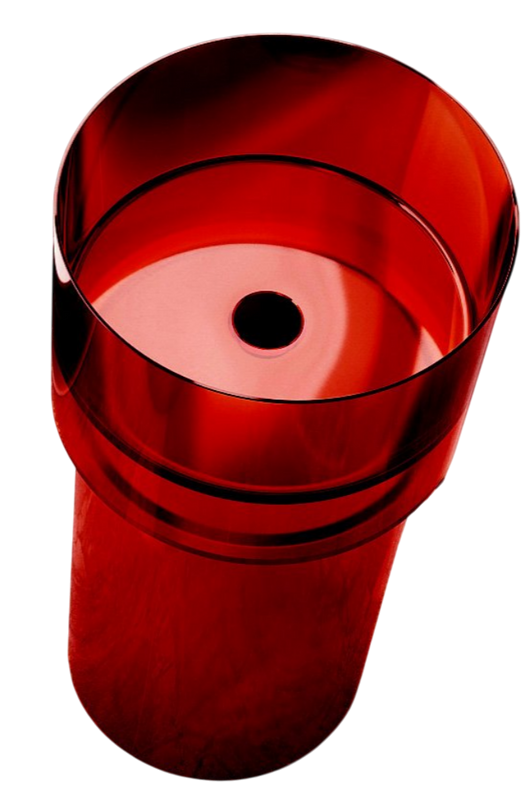 Раковина напольная Abber Kristall AT2701Rubin 45 красная, круглая