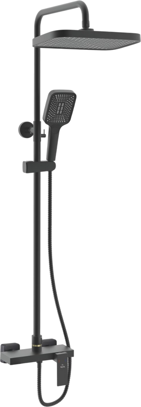 Душевая стойка Rose R1836H-6 с каскадным изливом, черная