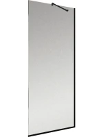 Душевая перегородка Maybahglass MGD-680-6у 109 см, профиль черный, стекло сатин