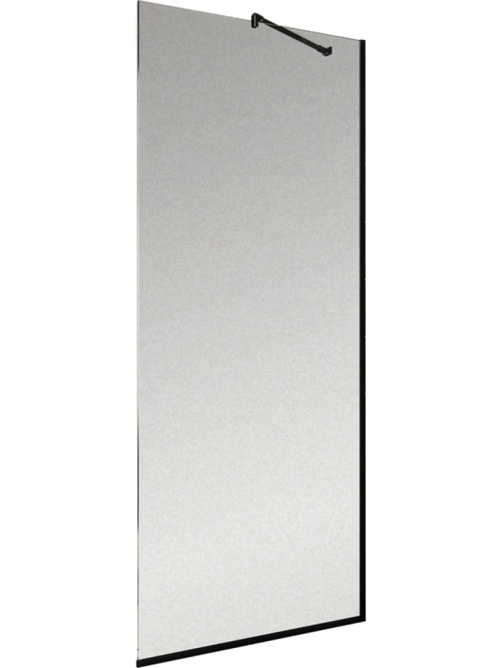 Душевая перегородка Maybahglass MGD-680-6у 109 см, профиль черный, стекло сатин