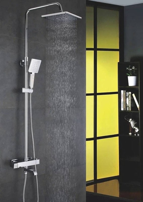 Душевая стойка Rose R3536 с термостатом, хром