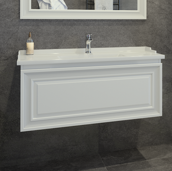 Тумба под раковину без столешницы Caprigo Ponza 100 подвесная, белая