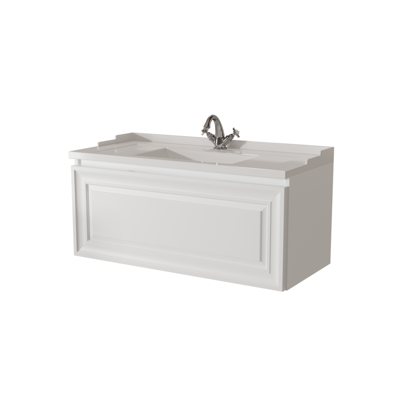 Тумба под раковину без столешницы Caprigo Ponza 100 подвесная, белая