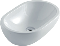 Накладная раковина Galassia M2 5233 54 глянцевая белая, овальная, фаянс