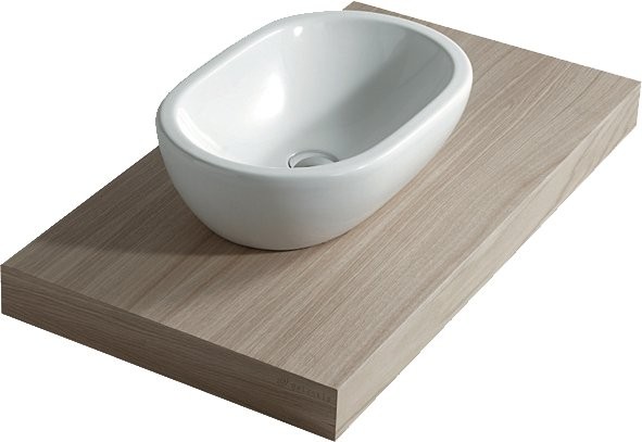 Накладная раковина Galassia M2 5233 54 глянцевая белая, овальная, фаянс