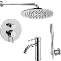 Комплект для ванной Paffoni Light KITLIG018CR071 С ВНУТРЕННЕЙ ЧАСТЬЮ, хром