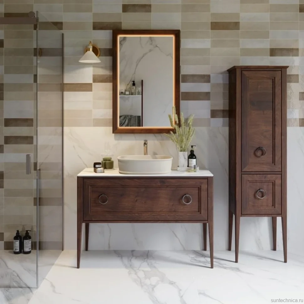 Накладная раковина KERAMA MARAZZI Circo 50 матовая песочная, овальная, фаянс