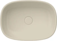 Накладная раковина KERAMA MARAZZI Circo 50 матовая песочная, овальная, фаянс