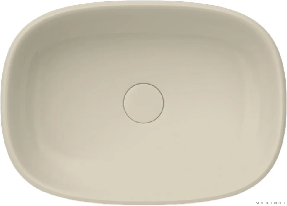 Накладная раковина KERAMA MARAZZI Circo 50 матовая песочная, овальная, фаянс