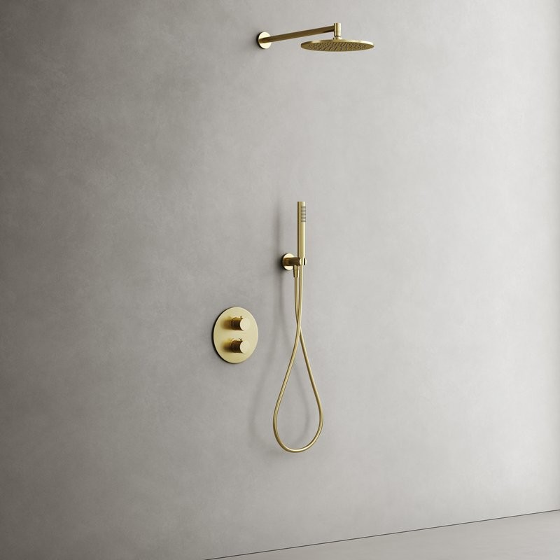 Душевой комплект Sancos Etna SC9010BG С ВНУТРЕННЕЙ ЧАСТЬЮ, брашированное золото, PVD покрытие