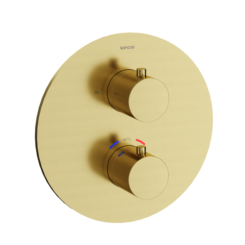 Душевой комплект Sancos Etna SC9010BG С ВНУТРЕННЕЙ ЧАСТЬЮ, брашированное золото, PVD покрытие