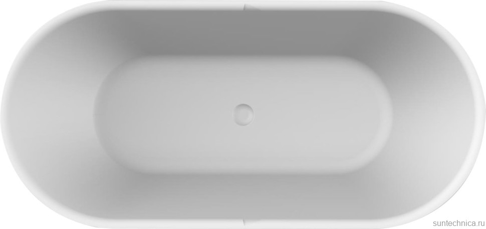 Акриловая ванна BelBagno BB70-1500-800-W/NM 150x80 см, отдельностоящая, глянцевая черная, овальная, на ножках, со сливом-переливом