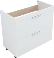 Тумба под раковину без столешницы Aquanet Ирис new 90 напольная, белая глянцевая