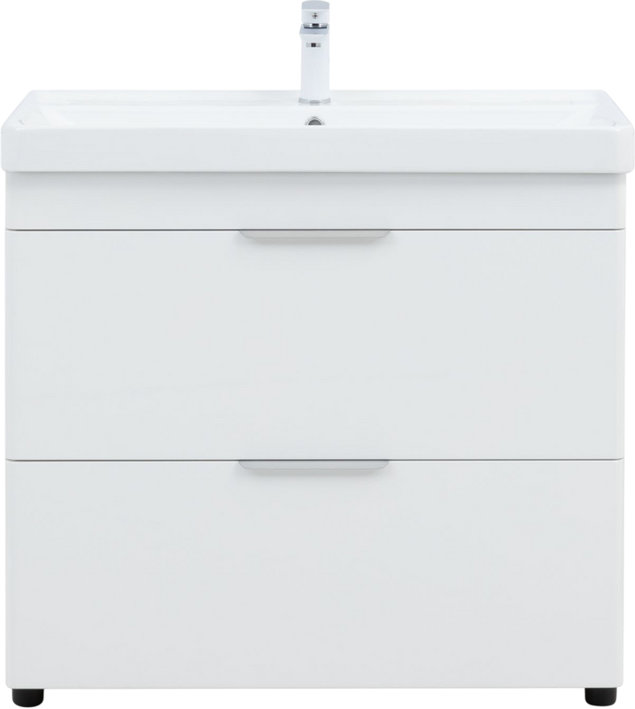 Тумба под раковину без столешницы Aquanet Ирис new 90 напольная, белая глянцевая