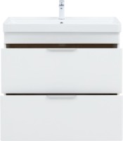 Тумба под раковину без столешницы Aquanet Ирис new 90 напольная, белая глянцевая