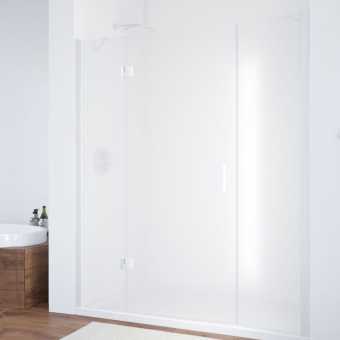 Душевая дверь в нишу Vegas Glass AFP-F 150 01 10 L профиль белый, стекло сатин