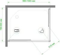 Душевой уголок Royal Bath HPD RB 8100 HPD-C 100x80