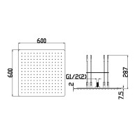Верхний душ Boheme 428-MW matt white