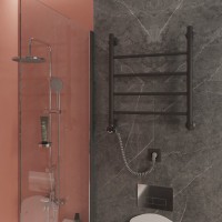 Полотенцесушитель электрический EWRIKA Сафо P 60х50 L, черный матовый