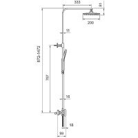 Душевая стойка Gappo G95 G2495-6 хром