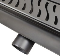 Душевой трап (лоток) MCH Chudej Harmony CH550HC 55 см, решетка матовая черная, с сифоном