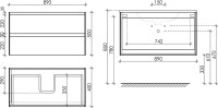 Мебель для ванной комнаты Sancos Cento 90 см белый глянец