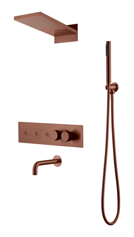 Душевой комплект Boheme Fusion 131-2-BRB С ВНУТРЕННЕЙ ЧАСТЬЮ, brushed bronze