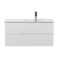 Тумба с раковиной Cezares Duet 100 R bianco lucido, раковина Cezares CZR-8095-100-R