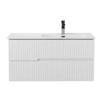 Тумба с раковиной Cezares Duet 100 R bianco lucido, раковина Cezares CZR-8095-100-R