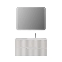 Тумба с раковиной Cezares Duet 100 R bianco lucido, раковина Cezares CZR-8095-100-R