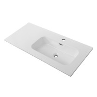 Тумба с раковиной Cezares Duet 100 R bianco lucido, раковина Cezares CZR-8095-100-R