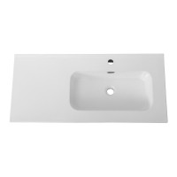 Тумба с раковиной Cezares Duet 100 R bianco lucido, раковина Cezares CZR-8095-100-R