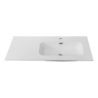 Тумба с раковиной Cezares Duet 100 R bianco lucido, раковина Cezares CZR-8095-100-R