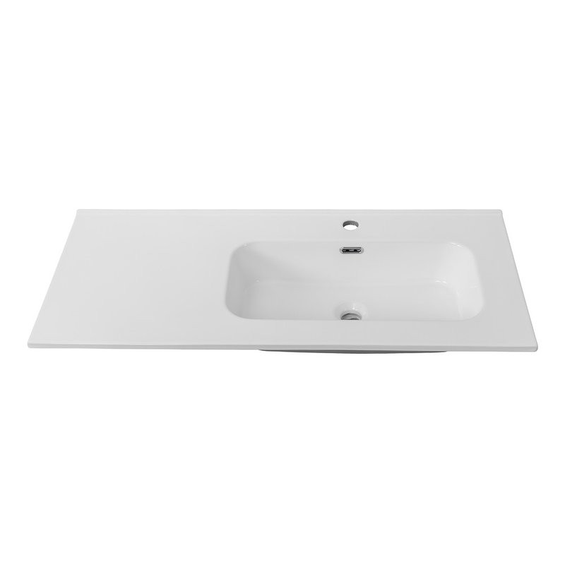 Тумба с раковиной Cezares Duet 100 R bianco lucido, раковина Cezares CZR-8095-100-R