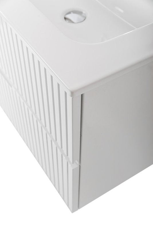 Тумба с раковиной Cezares Duet 100 R bianco lucido, раковина Cezares CZR-8095-100-R
