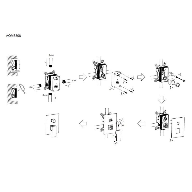 Смеситель для ванны и душа AQUAme Savona темный металл AQM8808GM