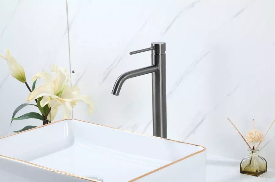 Смеситель для раковины Frap H807-9 F10807-29 оружейная сталь