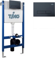 Комплект Инсталляция Timo TWC-01 + Кнопка Inari FP-003MB цвет черный