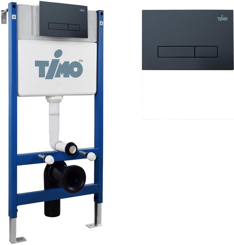 Комплект Инсталляция Timo TWC-01 + Кнопка Inari FP-003MB цвет черный