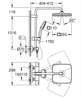 Душевая стойка Grohe 266892431 Душевая стойка Grohe 266892431