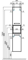 Полка AQUATON Лофт Фабрик дуб кантри