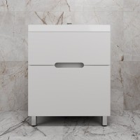 Тумба с раковиной Style Line Матис 70 напольная, белая матовая