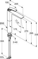 Смеситель для раковины Kludi Balance 522989175