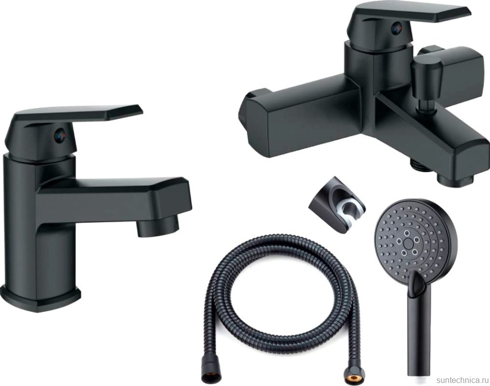 Комплект для ванной Orange One Life One Life P02-311b черный