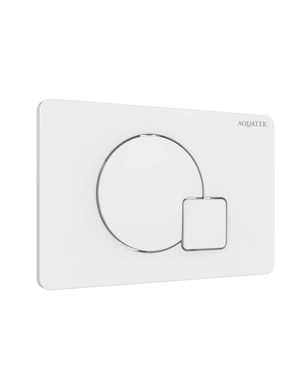 Кнопка смыва для унитаза AQUATEK KDI-0000066 АБС-пластик, цвет глянцевый белый